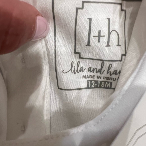 NWT Lila and Hayes Emily Shirt, Ruffle Peter Pan Collar Short Sleeve Shirt - Picture 5 of 6